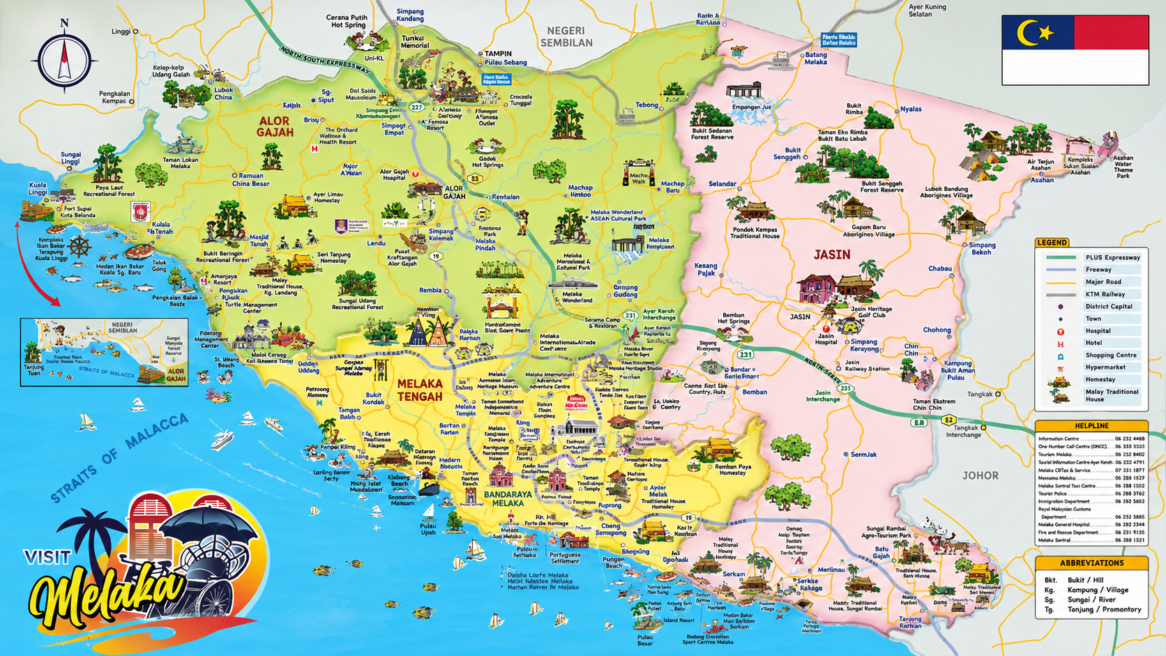 Melaka Tourism Map